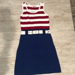 Betsey Johnson Dresses - Stripped Knit Dress with printed belt Betsey Johnson Dresses - Stripped Knit Dress with printed belt